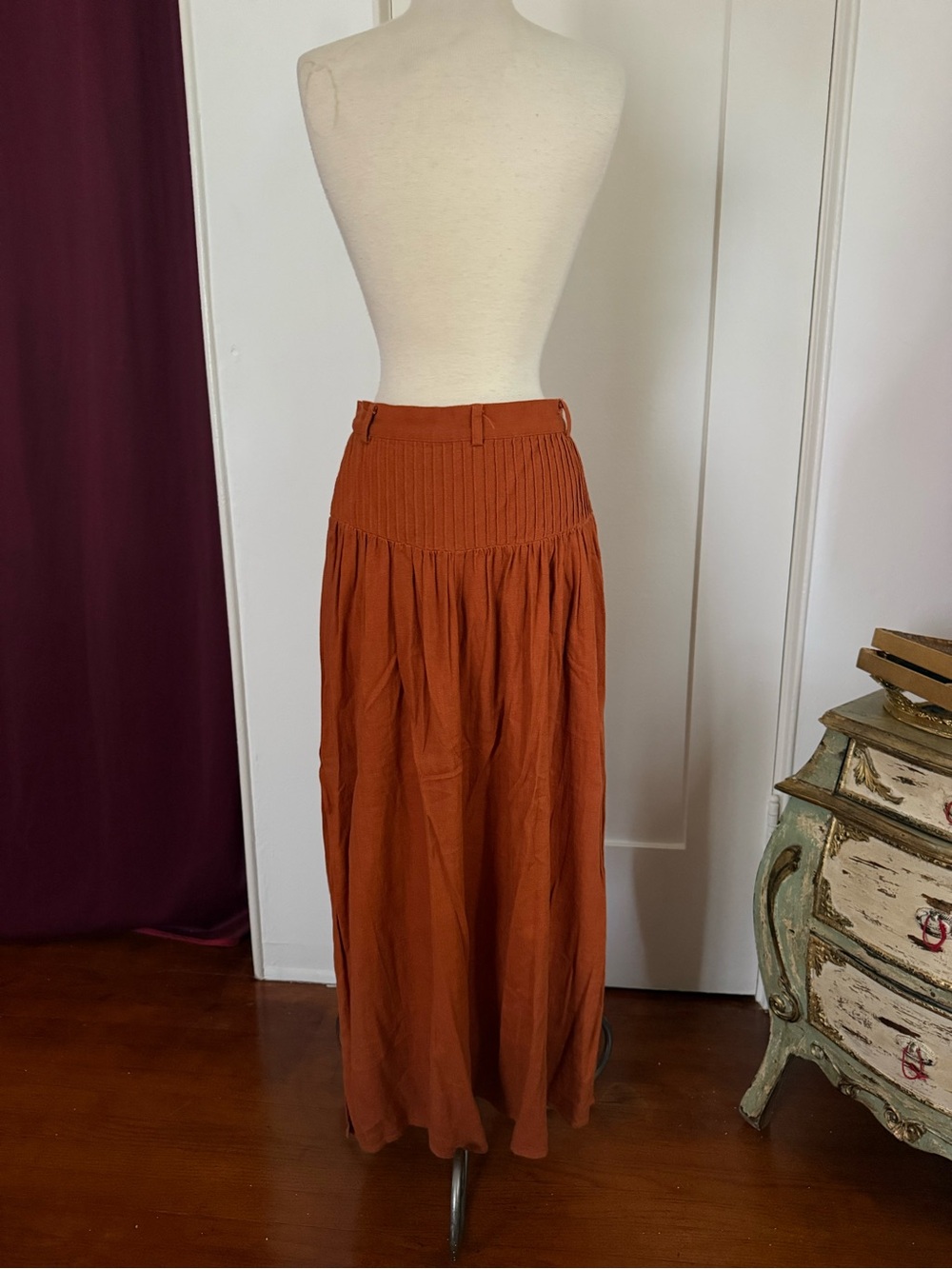 Spell Rust Button-Front Maxi Skirt - Picture 3 of 7